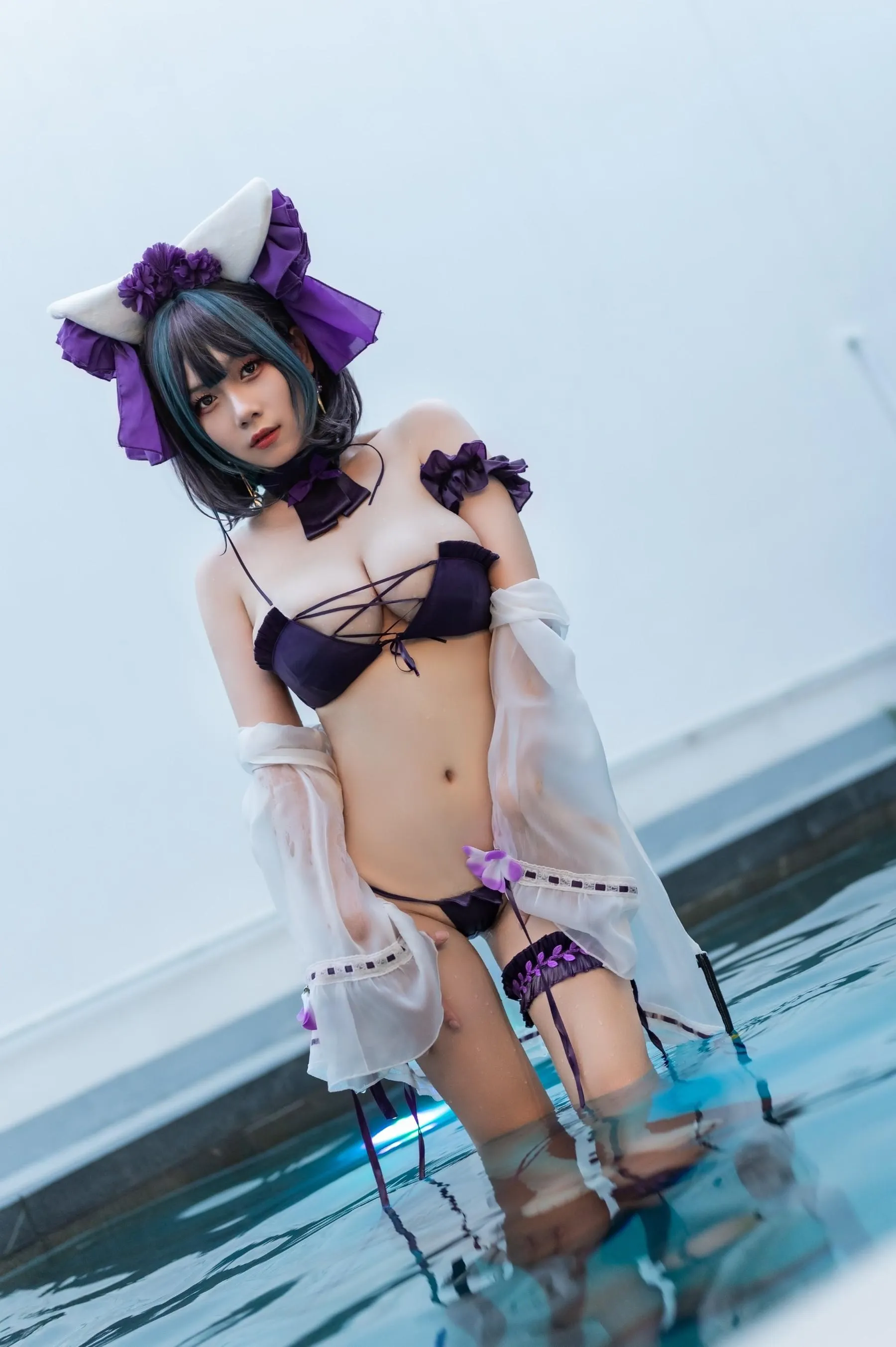 末夜787 – NO.14 舰长 柴郡泳装 [32P]插图3